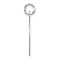 Sterling Silver Rhodium-plated Graduation Day Engravable 19mm Round Disc Charm view 2