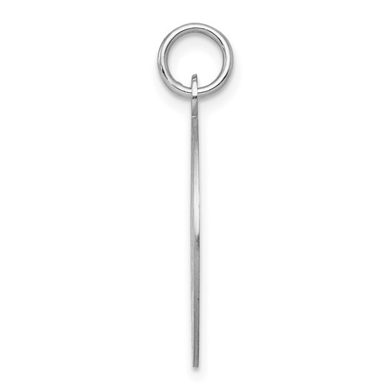 Sterling Silver Rhodium-plated Graduation Day Disc Charm