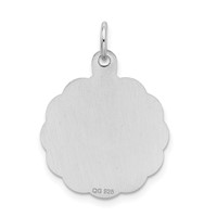 Sterling Silver Rhodium-plated Graduation Day Disc Charm view 3