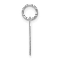 Sterling Silver Rhodium-plated Sweet 16 Engravable 14mm Heart Disc Charm view 2