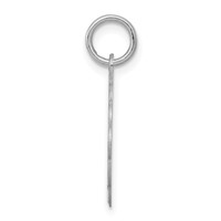 Sterling Silver Rhodium-plated Sweet 16 Engravable 16mm Round Disc Charm view 2