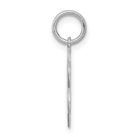 Sterling Silver Rhodium-plated Happy Birthday Disc Charm view 2