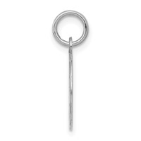 Sterling Silver Rhodium-plated Happy Birthday Engravable 13mm Round Disc Charm view 2