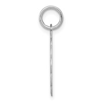 Sterling Silver Rhodium-plated Happy Birthday Charm with Cake Engravable 15mm Round Disc view 2