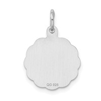 Sterling Silver Rhodium-plated Happy Birthday Disc Charm view 3