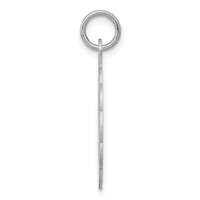 Sterling Silver Rhodium-plated Happy Birthday Charm with Cake Engravable 19mm Round Disc view 2