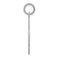 Sterling Silver Rhodium-plated Happy Birthday Engravable 20mm Round Disc Charm view 2