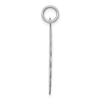 Sterling Silver Rhodium-plated Happy Birthday Charm with Banner Engravable 24mm Round Disc view 2