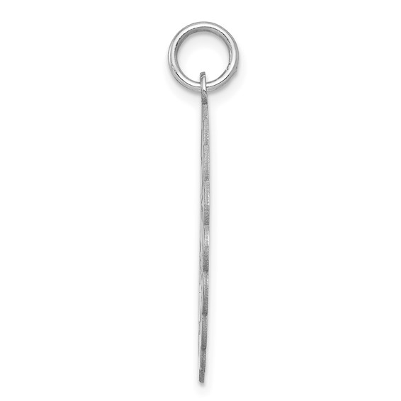 Sterling Silver Rhodium-plated Happy Birthday Disc Charm