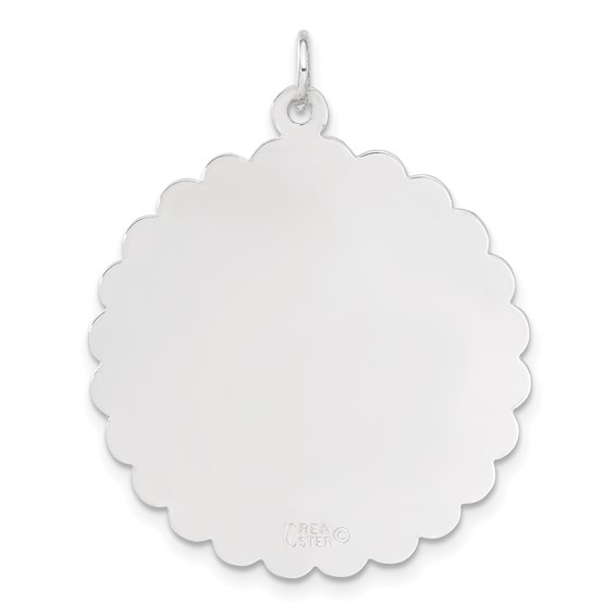 Sterling Silver Diamond-cut Happy Birthday Disc Charm