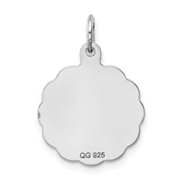 Sterling Silver Rhodium-plated Its a Boy Charm view 4
