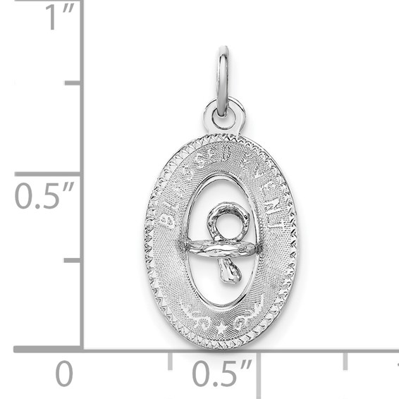 Sterling Silver Pacifier Blessed Event Charm