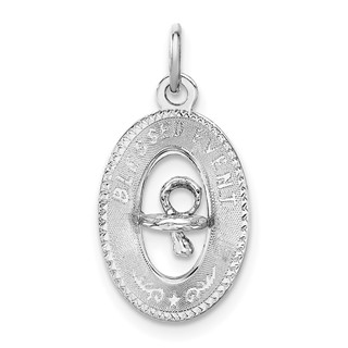 Sterling Silver Pacifier Blessed Event Charm