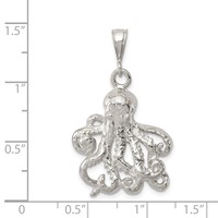 Sterling Silver Octopus Charm view 3