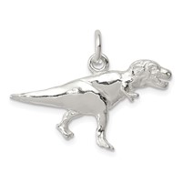Sterling Silver Polished T-Rex Charm view 1