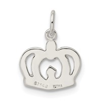 Sterling Silver Crown Charm view 3