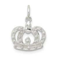 Sterling Silver Crown Charm view 1