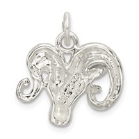 Sterling Silver Ram Charm view 3