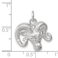 Sterling Silver Ram Charm view 4