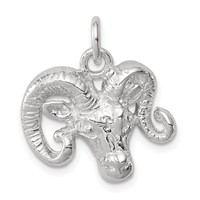 Sterling Silver Ram Charm view 1