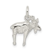 Sterling Silver 3-D Moose Charm view 3