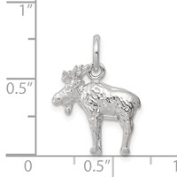 Sterling Silver 3-D Moose Charm view 4