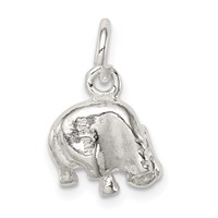 Sterling Silver Hippo Charm view 4