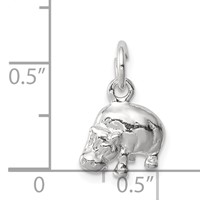 Sterling Silver Hippo Charm view 3