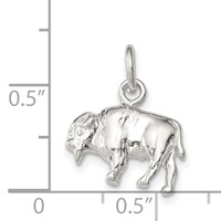 Sterling Silver 3-D Buffalo Charm view 4