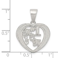 Sterling Silver # 1 Mom Charm view 3