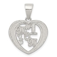 Sterling Silver # 1 Mom Charm view 1