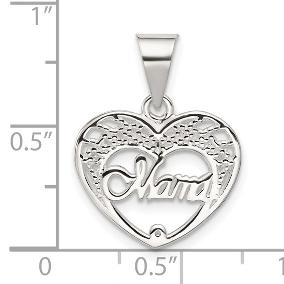 Sterling Silver Mama Heart Charm