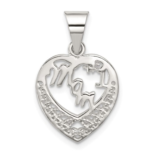Sterling Silver Textured # 1 Mom Charm