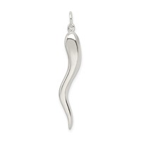Sterling Silver Italian Horn Pendant view 3