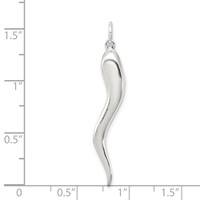 Sterling Silver Italian Horn Pendant view 4
