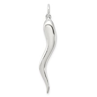 Sterling Silver Italian Horn Pendant view 1