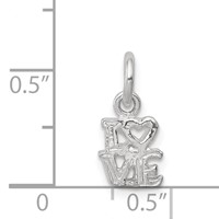 Sterling Silver Love Charm view 3