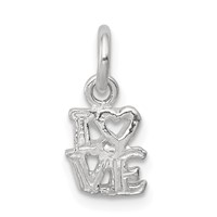 Sterling Silver Love Charm view 1