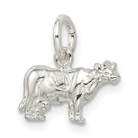Sterling Silver Cow Charm view 5