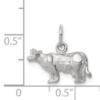 Sterling Silver Cow Charm view 4