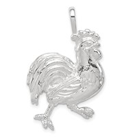 Sterling Silver Rooster Charm view 1
