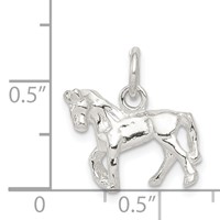 Sterling Silver Horse Charm view 4