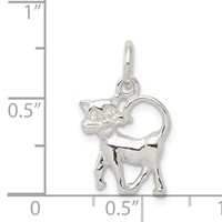 Sterling Silver Cat Charm view 3