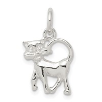 Sterling Silver Cat Charm view 1
