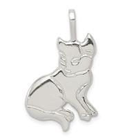 Sterling Silver Cat Charm view 1