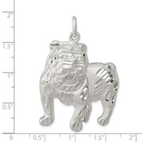 Sterling Silver Bull Dog Charm view 3