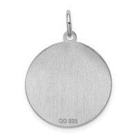 Sterling Silver Rhodium-plated Beagle Disc Charm view 4