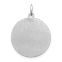 Sterling Silver Rhodium-plated Boxer Dog Engravable 19mm Disc Charm view 4