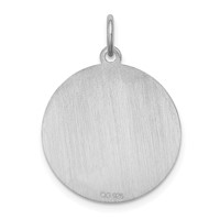 Sterling Silver Rhodium-plated Brittany Spaniel Disc Charm view 4