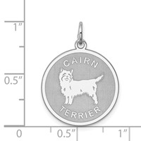 Sterling Silver Rhodium-plated Cairn Terrier Charm view 3